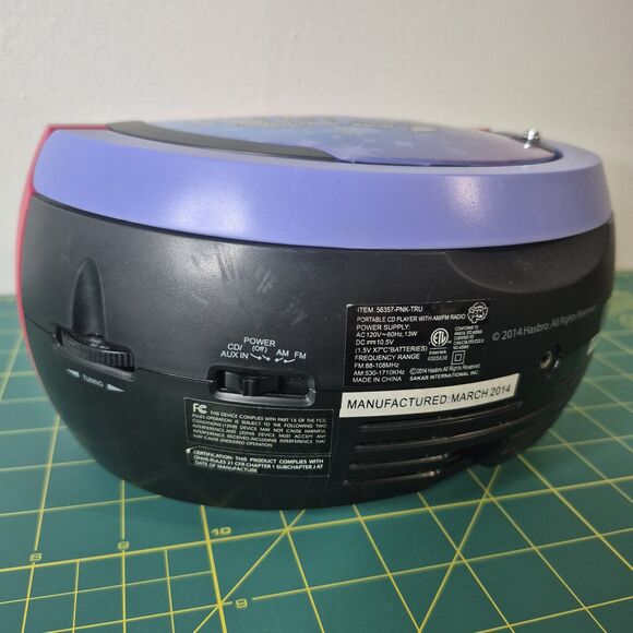 Portable CD Player Radio My Little Pony Boombox 56357 Pnk Tru Parts Only Decor - Picture 3 of 7